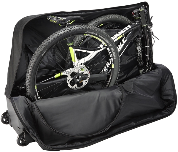 B&W Hybrid Bike transport bag case, 4 wheels, bikebag.com